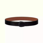 HM LUCK BELT BUCKLE & REVERSIBLE GINGER ORANGE AND BLACK LEATHER STRAP 38MM