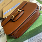GG HORSEBIT 1955 MINI BAG 25 IN CINNAMON BROWN CALFSKIN