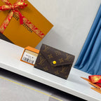 LV M41938 Victorine Wallet Brown Yellow Monogram Canvas 221674