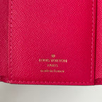 LV M41938 Victorine Wallet Brown Rose Red Monogram Canvas 221675
