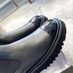 CC 25 Track Sole Chelsea Boots 50mm Black Calfskin 527574