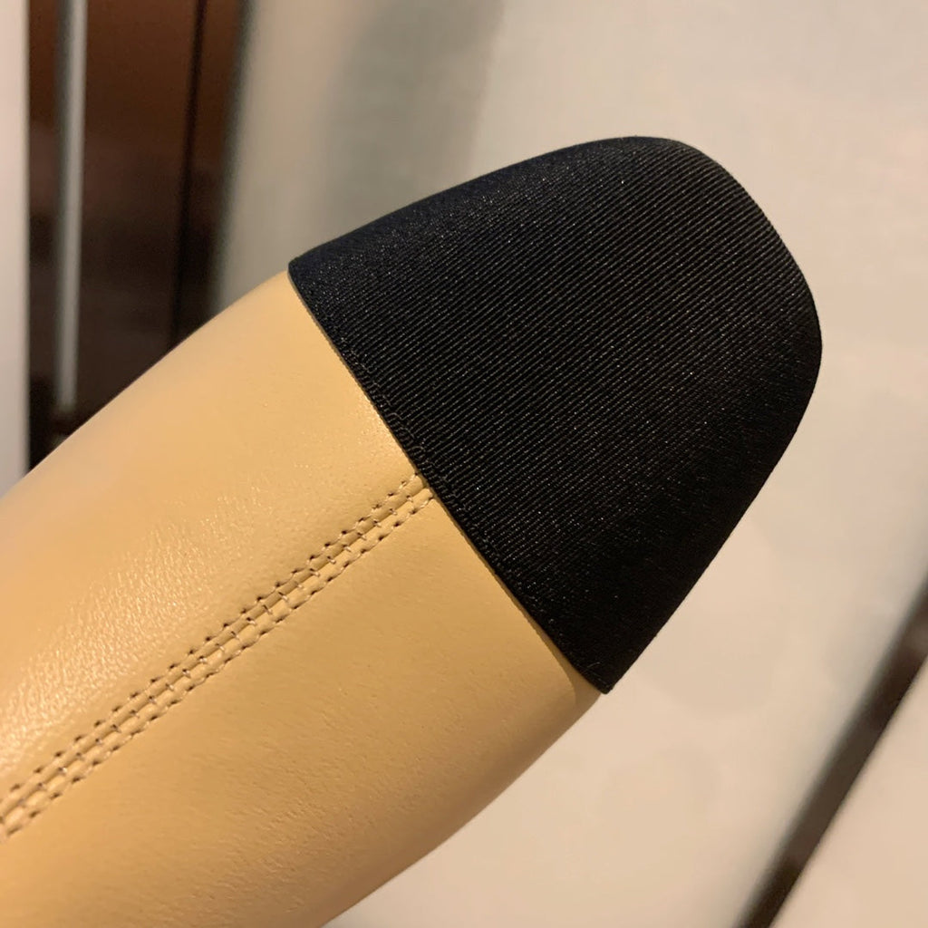 CC Ankle Boots 50mm Beige Lambskin And Lycra Fabric 940058