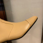 CC Short Boots 50mm In Beige Lambskin 940077