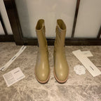 CC Short Boots 35mm In Beige With Chain Cowhide 940088