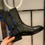 CC Short Boots 35mm In Black With Chain Cowhide  940089