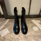 CC Short Boots 35mm In Black With Chain Cowhide  940089