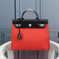 HM HERBAG ZIP 31 BLACK AND ROSE CANVAS