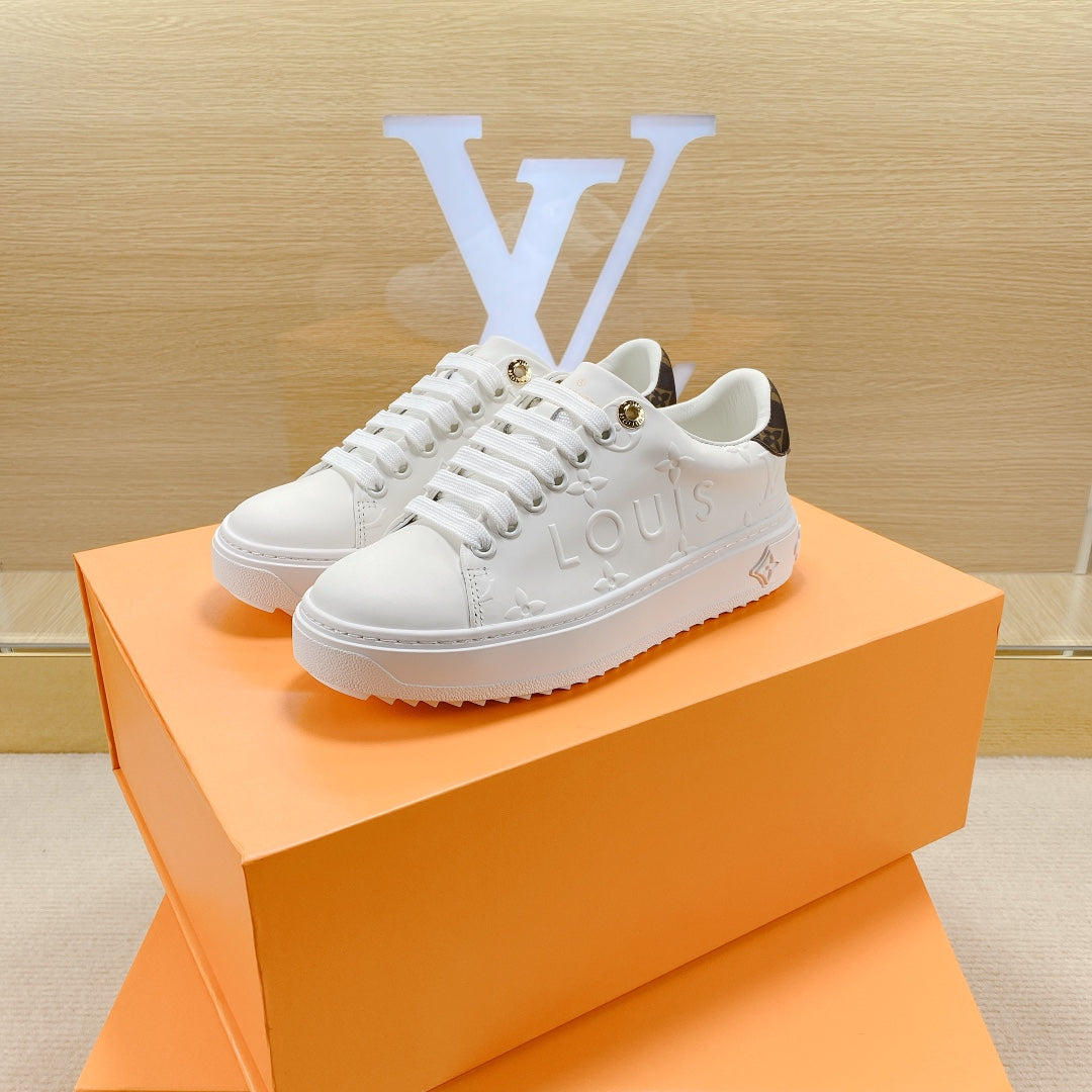 LV Time Out Trainers White Leather 861000