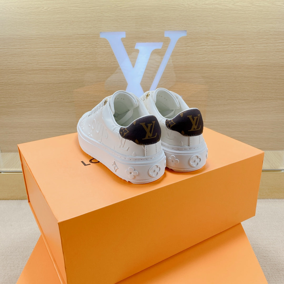 LV Time Out Trainers White Leather 861000