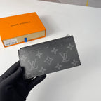 LV M69533 Coin Card Holder Grey Black Monogram Canvas 221510
