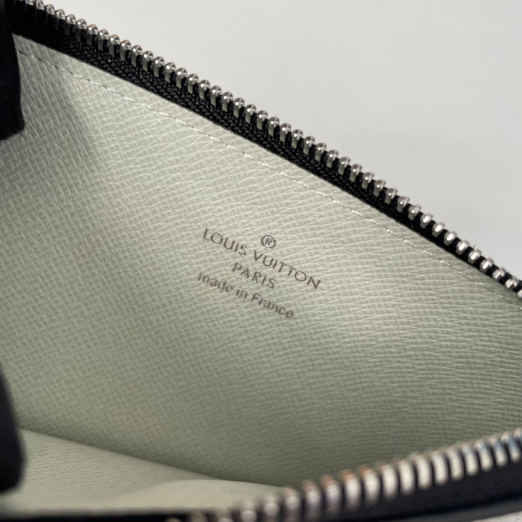 LV M30270 Coin Card Holder Gray White Monogram Canvas 221512