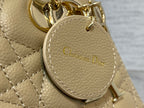 medium lady 24 ecru calfskin ghw