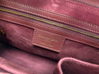 PARISIENNE 30 HANDBAG IN MULBERRY PURPLE SMOOTH CALFSKIN