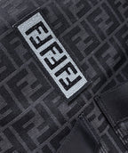 FENDI STRIKE LARGE 46 FF BLACK JACQUARD FABRIC BACKPACK