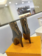 LV Afterglow Boot 10.5 Black Cowhide Monogram Canvas