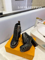 LV Star Trail Ankle Boot 9.5cm Black Patent Leather 573987