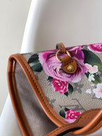 LV Neverfull MM Tote 31cm Sliver Pink Floral Pattern Leather GHW