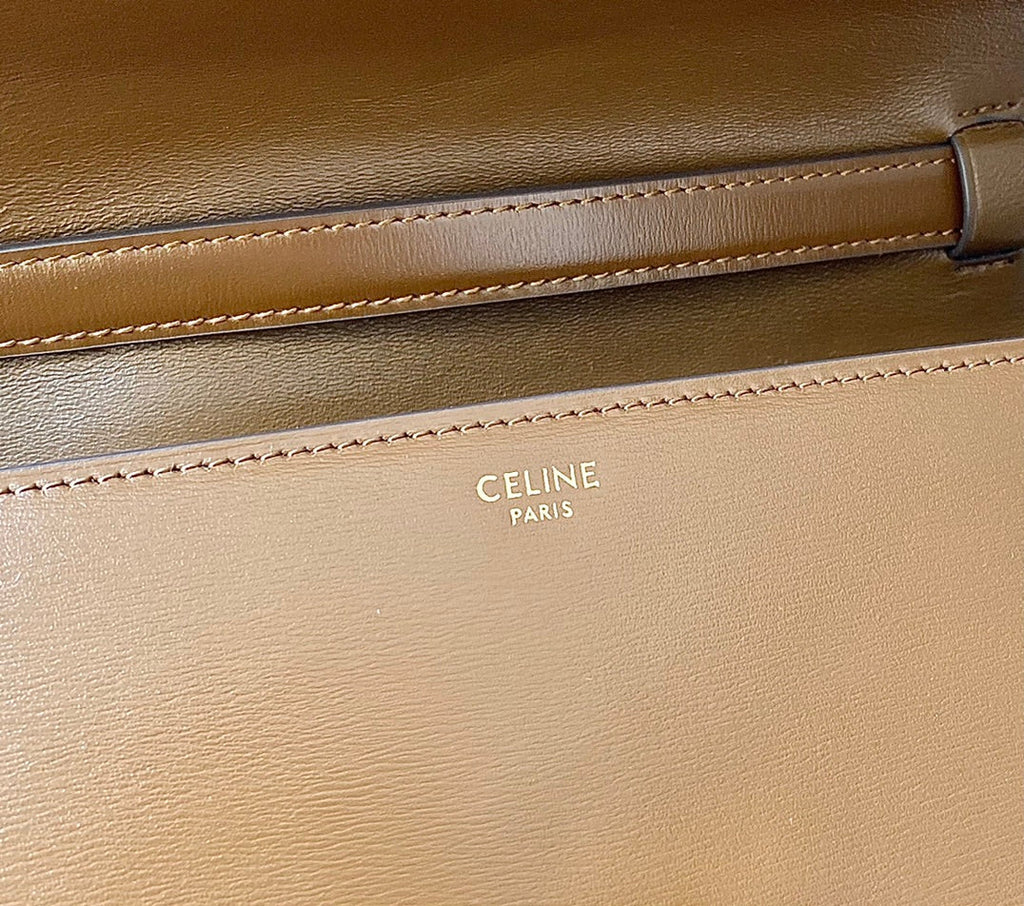 CELINE MEDIUM CLASSIQUE BAG 24CM GOLD CALFSKIN