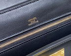 HM Mini 24 Sur 24 Bag 21cm Black Swift Cowhide Gold Hardware 250257