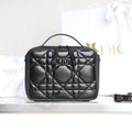 CARO BOX BAG 19 IN BLACK CALFSKIN