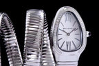 serpenti tubogas 35mm stainless steel diamond bezel double spiral