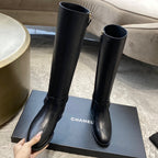 CC 25 Chain High Boots 30mm Black Calfskin 527576