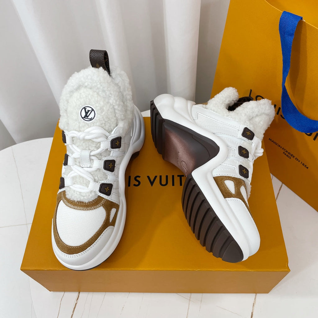LV Archlight Sneaker White Mix Brown Fabric