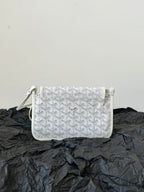 PLUMET POCKET WALLET 20 IN WHITE GOYARDINE CANVAS AND LAMBSKIN TRIM