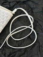 PLUMET POCKET WALLET 20 IN WHITE GOYARDINE CANVAS AND LAMBSKIN TRIM