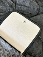 PLUMET POCKET WALLET 20 IN BLACK GOYARDINE CANVAS AND LAMBSKIN TRIM