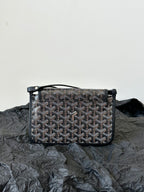 PLUMET POCKET WALLET 20 IN BLACK GOYARDINE CANVAS AND LAMBSKIN TRIM