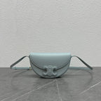 Celine Besace Cuir Bag Triomphe Grey-Blue Calfskin