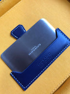MUSE VANITY CASE 20 IN NAVY BLUE GOYARDINE CANVAS
