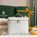 MUSE VANITY CASE 20 IN WHITE GOYARDINE CANVAS