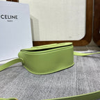 FOLCO CUIR TRIOMPHE 18 IN INCHWORM GREEN CALFSKIN