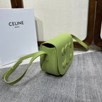 FOLCO CUIR TRIOMPHE 18 IN INCHWORM GREEN CALFSKIN