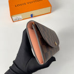 LV N60214 Emilie Wallet Brown Pink Monogram Canvas 221665