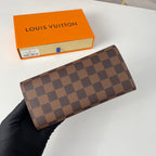 LV N63544 Emilie Wallet Brown Red Monogram Canvas 221666