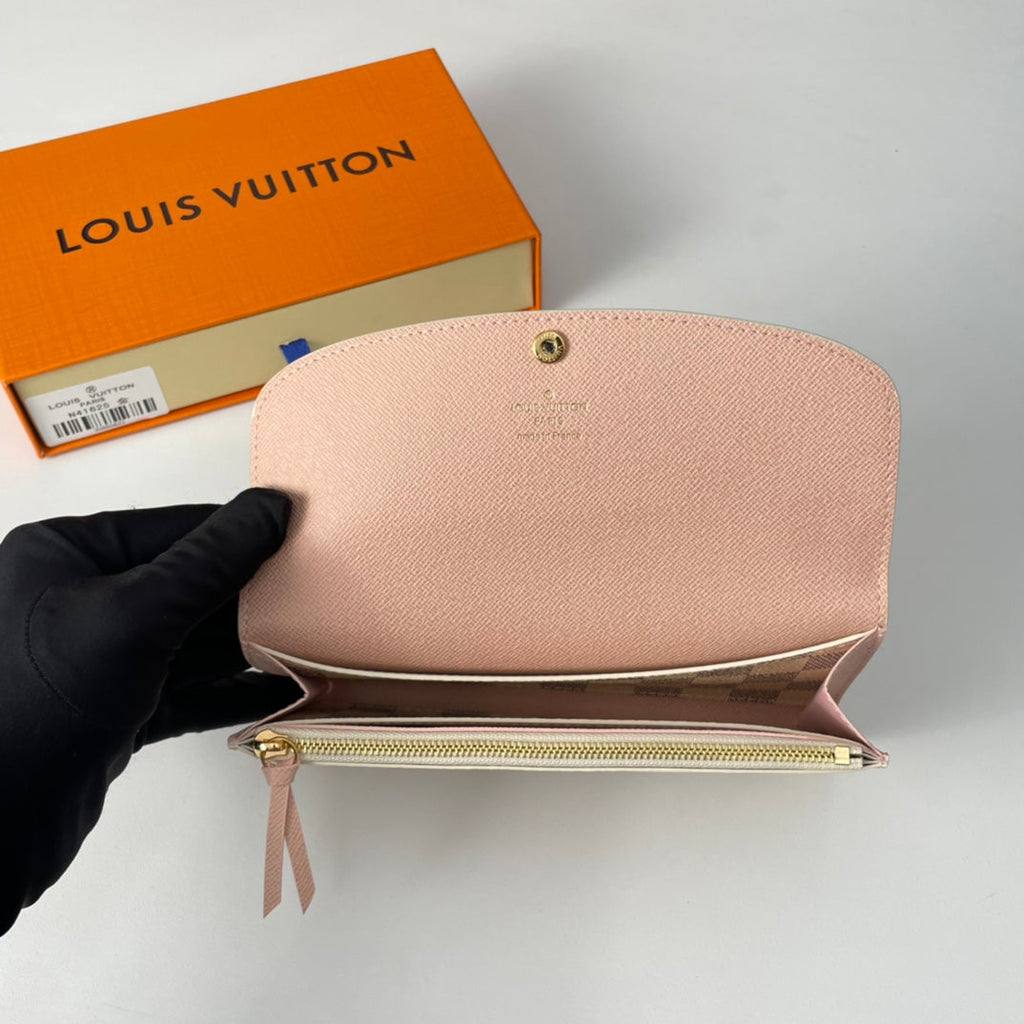 LV N41625 Emilie Wallet White Ballet Pink Monogram Canvas 221667