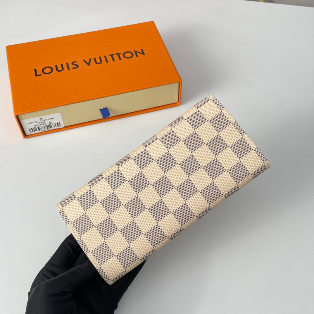 LV N41625 Emilie Wallet White Ballet Pink Monogram Canvas 221667