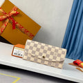 LV N41625 Emilie Wallet White Ballet Pink Monogram Canvas 221667