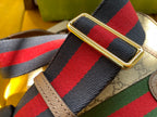 GG OPHIDIA SMALL 23 BAG IN BEIGE AND EBONY SUPREME CANVAS