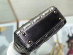 mini lady 17 dark purple metalic lambskin