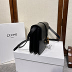 TABOU FLAP BAG 22 IN BLACK SMOOTH CALFSKIN GOLD LOCK
