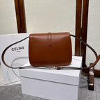 TABOU FLAP BAG 22 IN BRONZE BROWN SMOOTH CALFSKIN GOLD LOCK