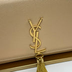 kate medium 24cm beige grained calfskin gold hardware