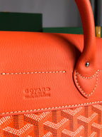 ALPIN MINI BACKPACK 21 IN ORANGE LAMBSKIN AND GOYARDINE CANVAS