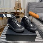 CC Sneaker In Black Tweed Fabric 144805