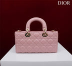 medium lady d-joy 26 antique pink lambskin