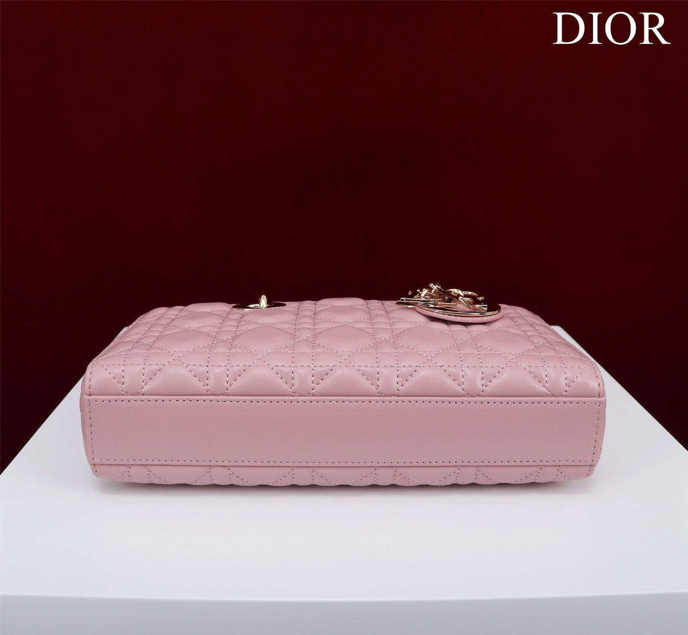 medium lady d-joy 26 antique pink lambskin